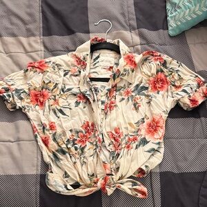 Floral Button-Up Shirt AEO